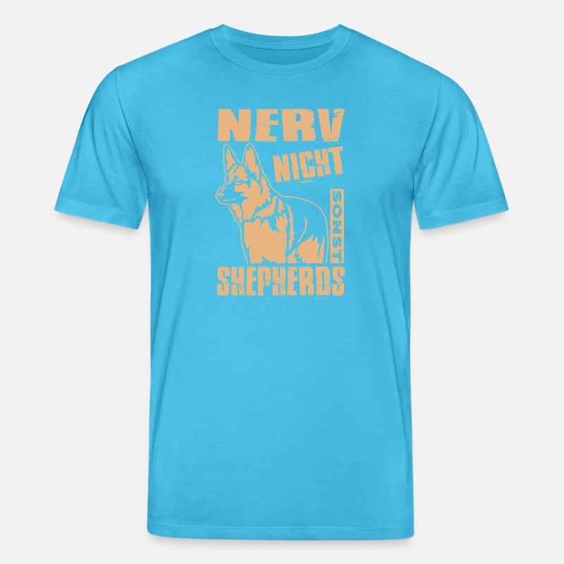 Schäferhund Geschenke Hund Herrchen Gassi - Stanley/Stella Unisex Bio-T-Shirt CREATOR  - Aquablau