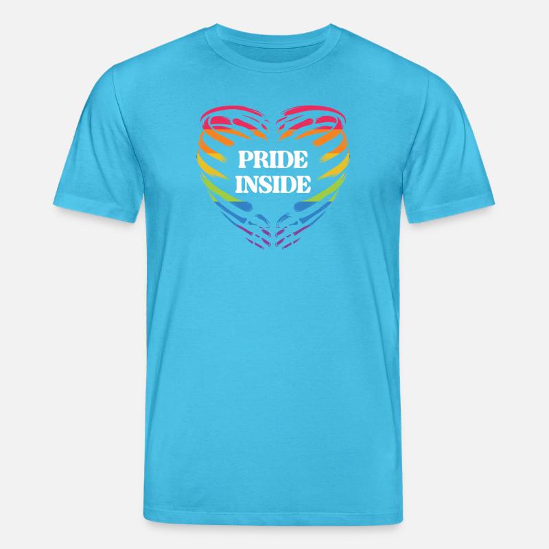 LGBT Pride Monat - Pride Inside - Stanley/Stella Unisex Bio-T-Shirt CREATOR - Aquablau