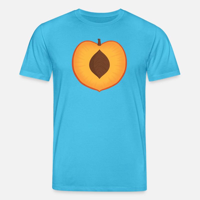 Lebendiger Pfirsich mit Samendetail - Stanley/Stella Unisex Bio-T-Shirt CREATOR  - Aquablau