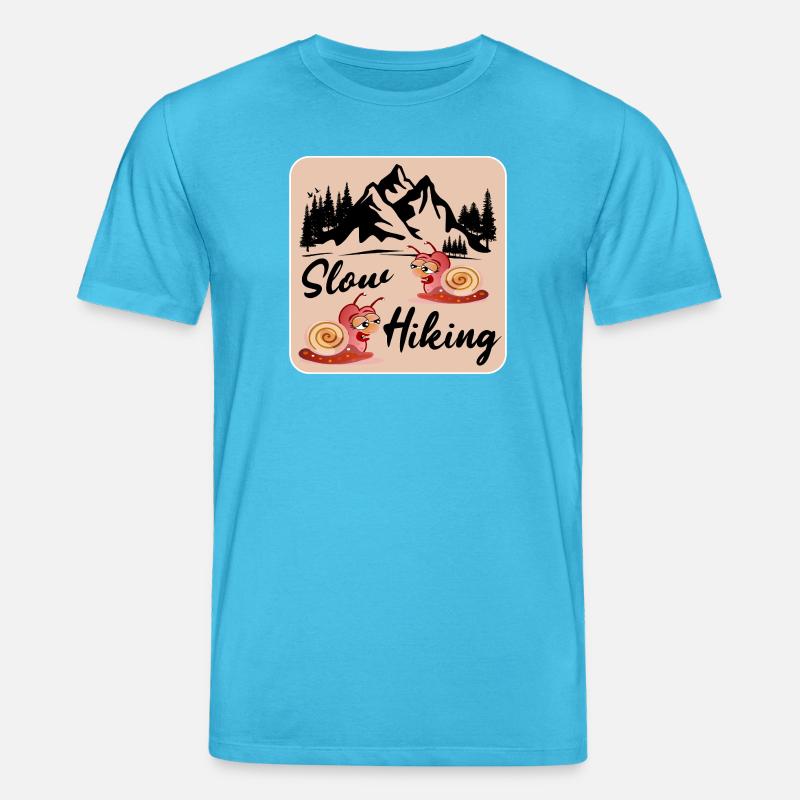 LANGSAM WANDERNDES PAAR SCHNECKE - Stanley/Stella Unisex Bio-T-Shirt CREATOR  - Aquablau