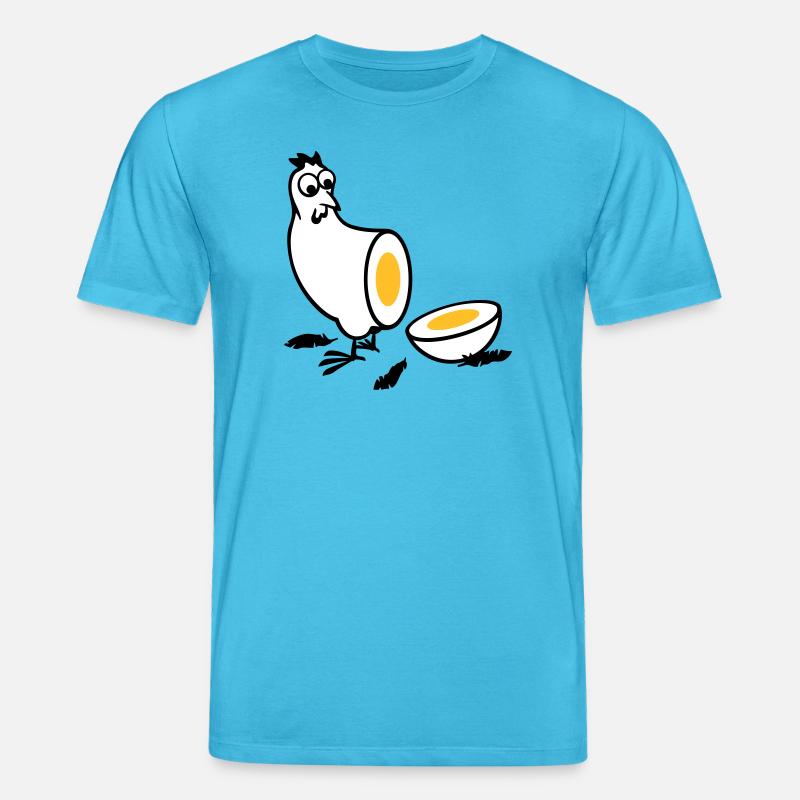 Huhn oder Ei - Stanley/Stella Unisex Bio-T-Shirt CREATOR  - Aquablau