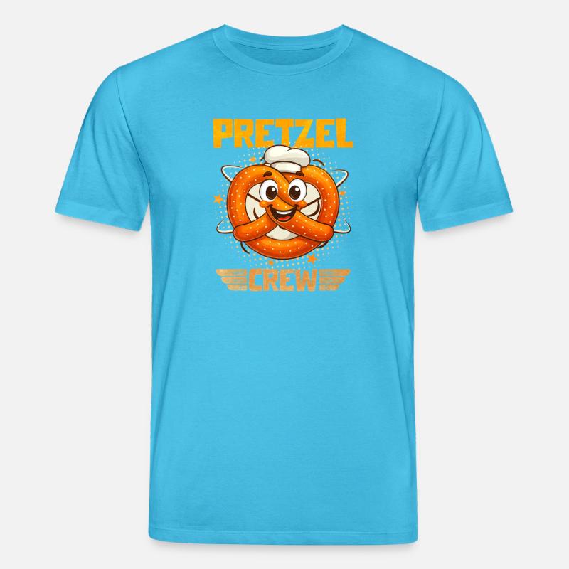 Bretzel Pretzel Bäcker mit Lächeln - Stanley/Stella Unisex Bio-T-Shirt CREATOR  - Aquablau