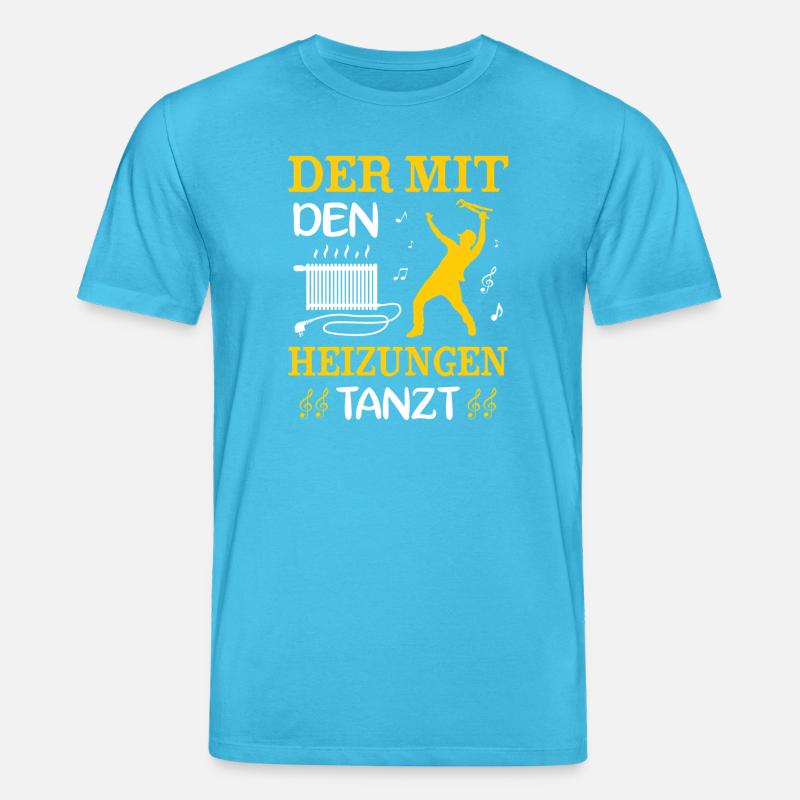 Chauffagiste Plombier Plombier de construction chauffage - T-shirt bio CREATOR Stanley/Stella Unisexe - bleu aqua