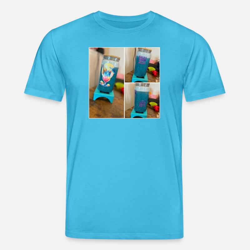 Glitzerbecher - Stanley/Stella Unisex Bio-T-Shirt CREATOR  - Aquablau
