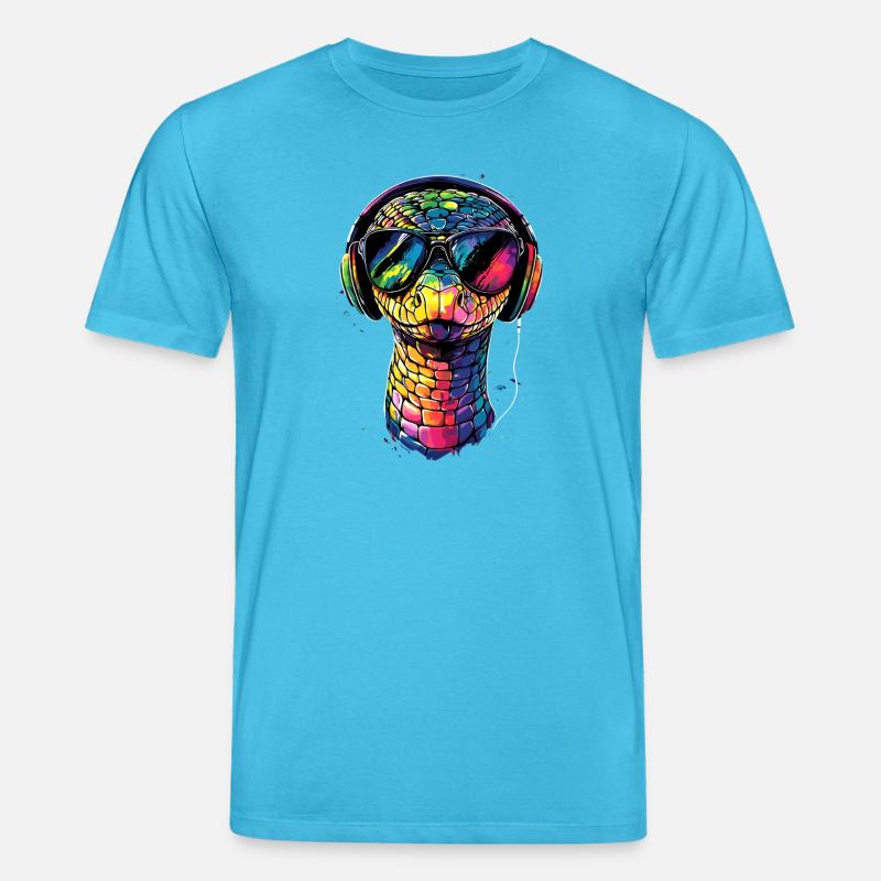 snake, python, cobra, rattlesnake, snakes - Stanley/Stella CREATOR Unisex Organic T-Shirt - aqua blue