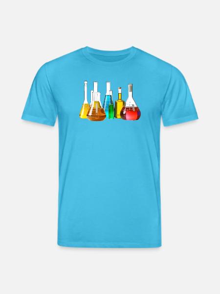 Bunte Laborgläser Kollektion - Stanley/Stella Unisex Bio-T-Shirt CREATOR  - Aquablau