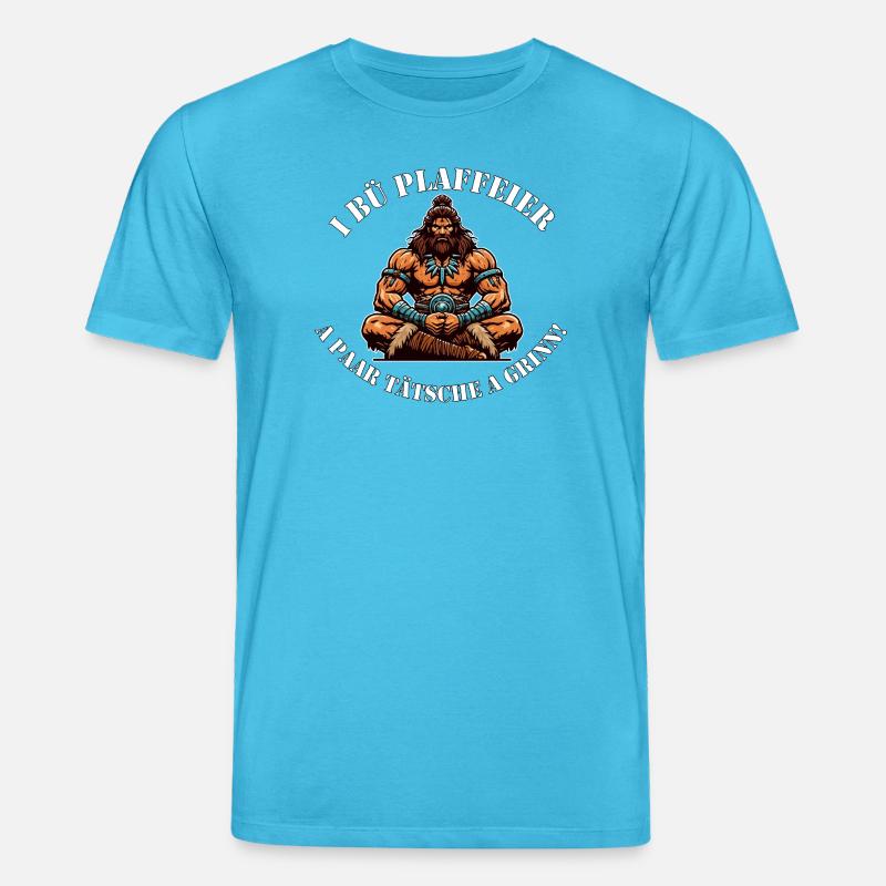 Urzeit Kraft Krieger "Plaffeier_Hoi" - Stanley/Stella Unisex Bio-T-Shirt CREATOR - Aquablau