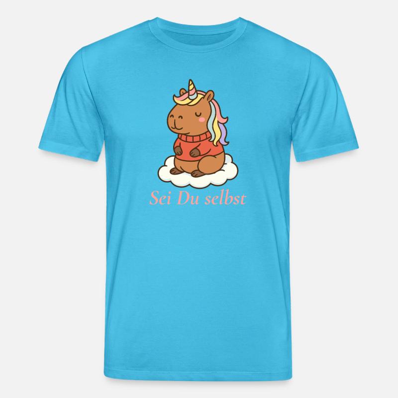 Sei Du selbst – Capybara Einhorn 🌈 - Stanley/Stella Unisex Bio-T-Shirt CREATOR - Aquablau