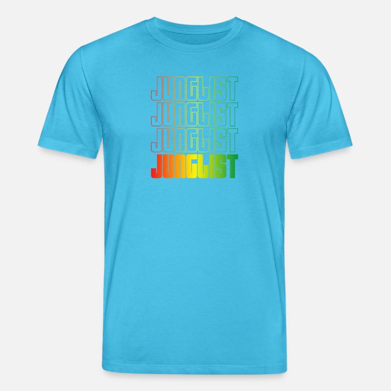 Junglist Gradient Text DNB - Stanley/Stella CREATOR Unisex Organic T-Shirt - aqua blue