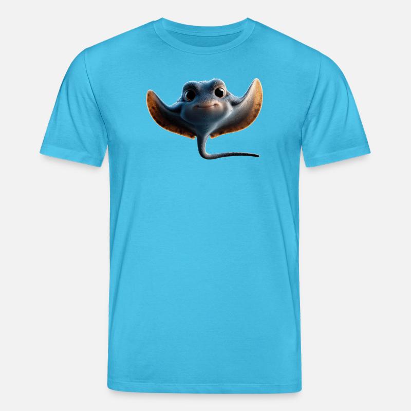 Manta Rochen Teufelsrochen Stachelrochen Taucher - Stanley/Stella Unisex Bio-T-Shirt CREATOR  - Aquablau