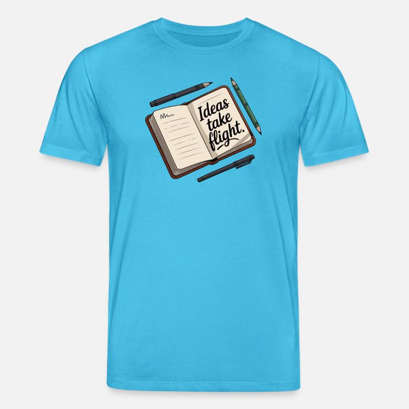 Ideen Take Flight Notizbuch Kunst - Stanley/Stella Unisex Bio-T-Shirt CREATOR - Aquablau