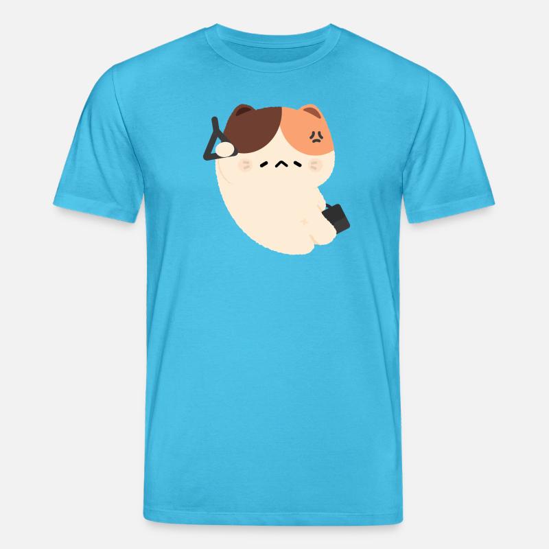 Müde Katzen pendeln - Stanley/Stella Unisex Bio-T-Shirt CREATOR  - Aquablau