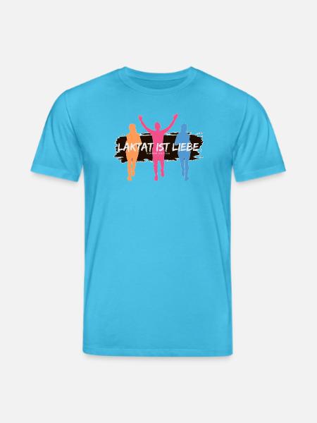 Lactate, c’est l’amour – Édition Runner - T-shirt bio CREATOR Stanley/Stella Unisexe - bleu aqua