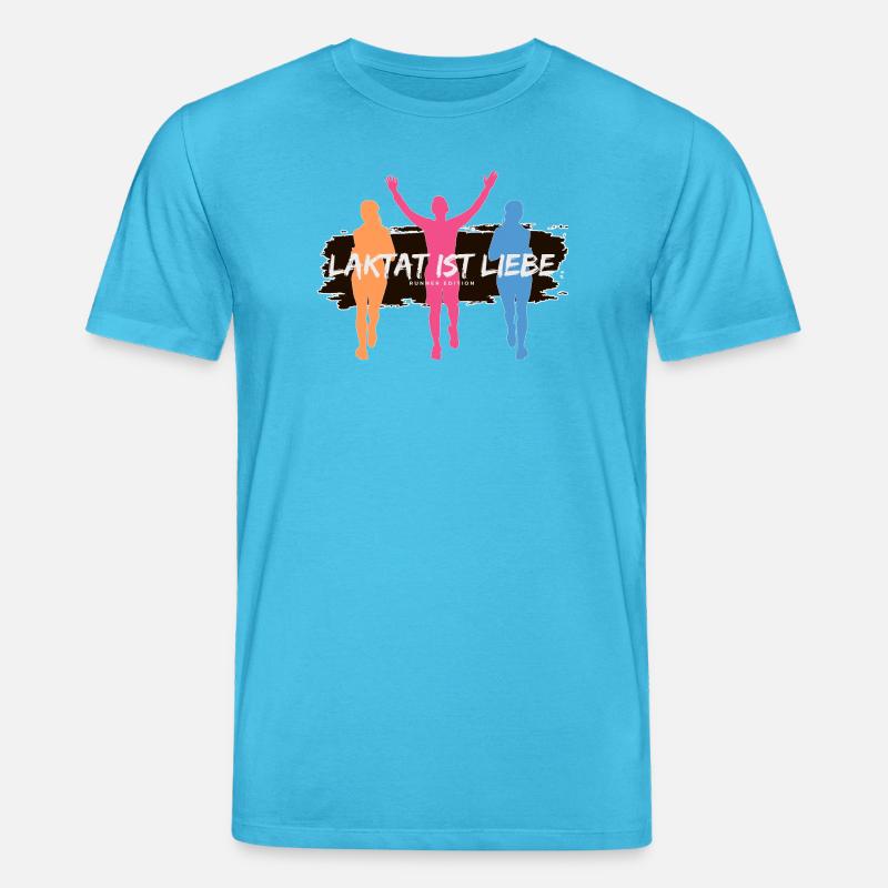 Lactate, c’est l’amour – Édition Runner - T-shirt bio CREATOR Stanley/Stella Unisexe - bleu aqua