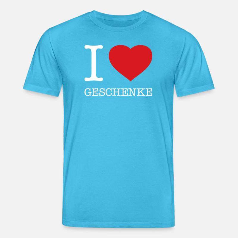 I love Geschenke - Stanley/Stella Unisex Bio-T-Shirt CREATOR  - Aquablau