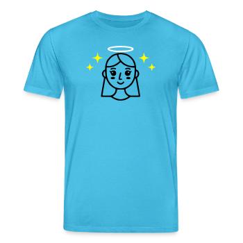 ange-visage-radiant-beauté-amour-propre - T-shirt bio CREATOR Stanley/Stella Unisexe - bleu aqua - Devant - Alina (178cm) & Michal (187cm)