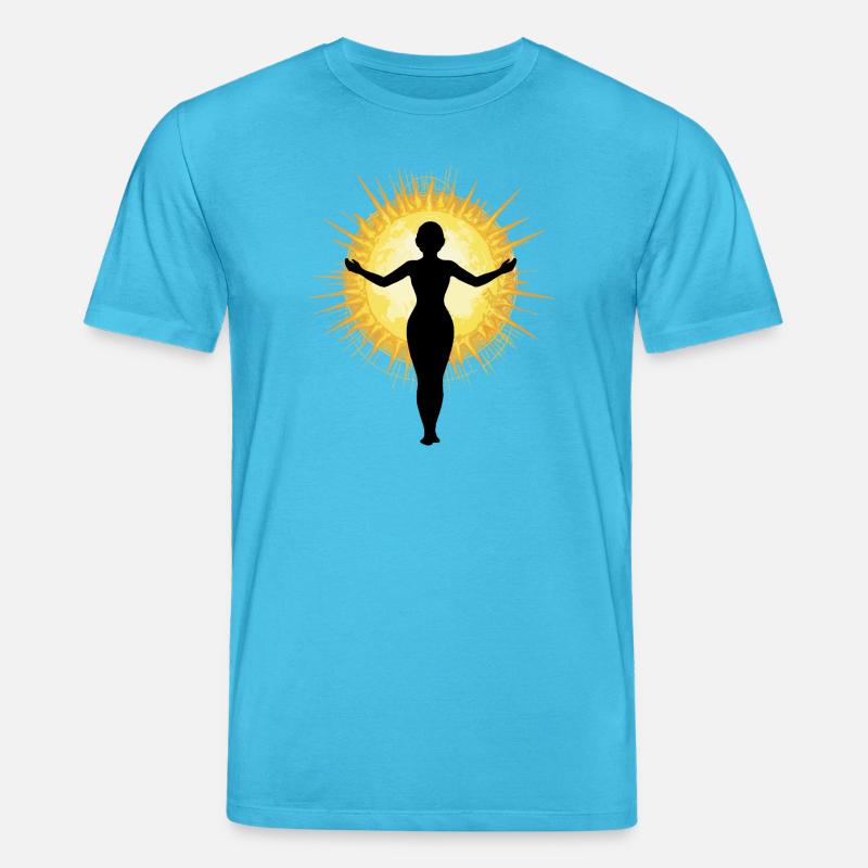 Femme embrassant le soleil - T-shirt bio CREATOR Stanley/Stella Unisexe - bleu aqua