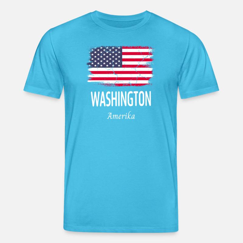 Washington - Stanley/Stella Unisex Bio-T-Shirt CREATOR  - Aquablau
