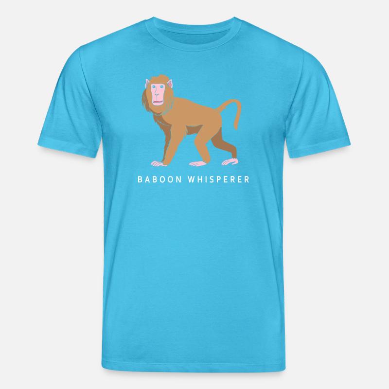 Baboon Baboon Primate Monkey Monkey - Stanley/Stella CREATOR Unisex Organic T-Shirt - aqua blue
