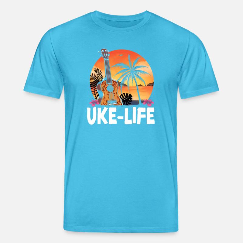 Hawaiian Ukulele Uke Uke Life - Stanley/Stella Unisex Bio-T-Shirt CREATOR - Aquablau