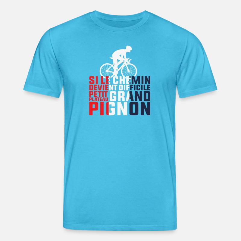 Wenn der Weg schwierig wird – Radfahrer-Geschenk - Stanley/Stella Unisex Bio-T-Shirt CREATOR  - Aquablau