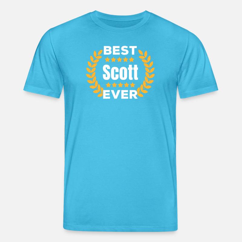 dBest Scott Ever Legend Name Gift - T-shirt bio CREATOR Stanley/Stella Unisexe - bleu aqua
