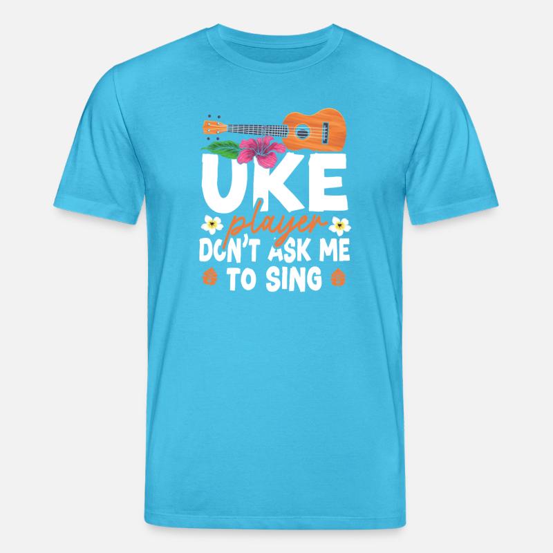 Hawaiian Ukulele Uke Uke Player - Stanley/Stella Unisex Bio-T-Shirt CREATOR  - Aquablau