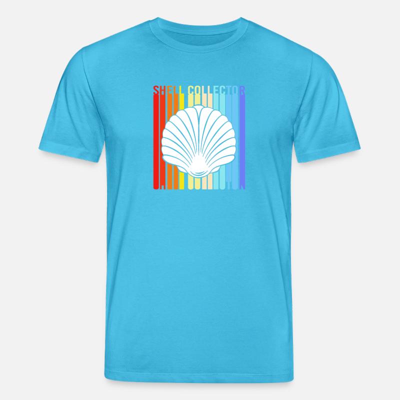 Shell Shell Collector - Stanley/Stella CREATOR Unisex Organic T-Shirt - aqua blue