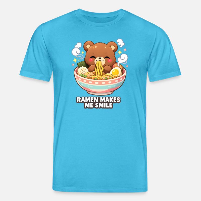 Ramen makes me smile - Stanley/Stella Unisex Bio-T-Shirt CREATOR  - Aquablau