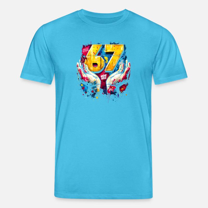 6 7 Graffiti Meme - Stanley/Stella Unisex Bio-T-Shirt CREATOR  - Aquablau