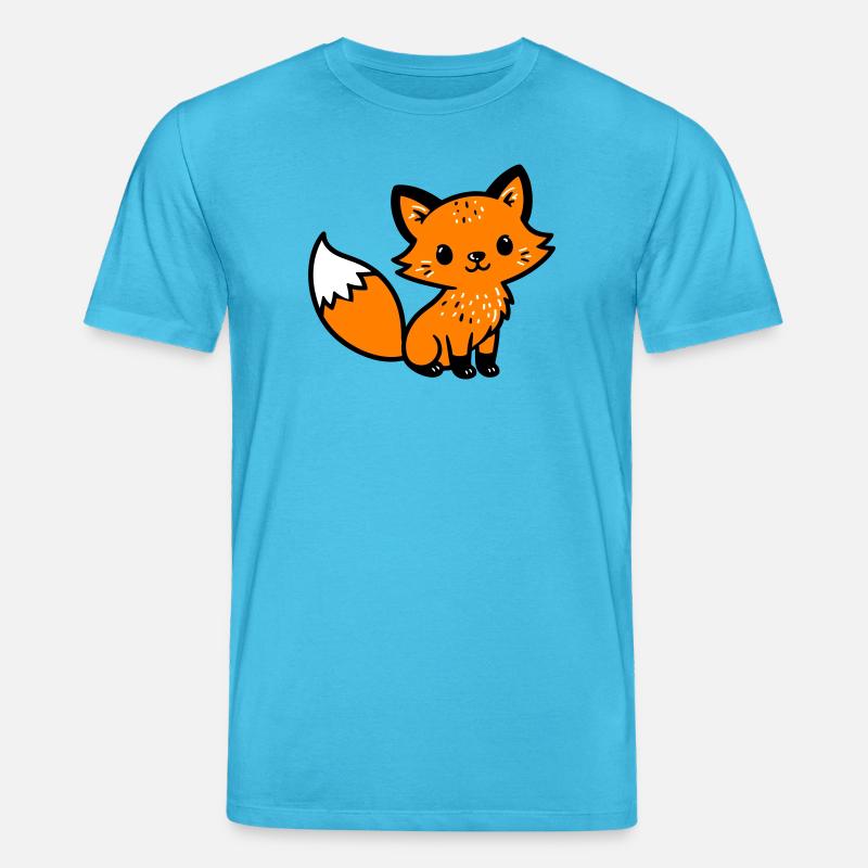 Fuchs Niedlich Comic - Stanley/Stella Unisex Bio-T-Shirt CREATOR  - Aquablau