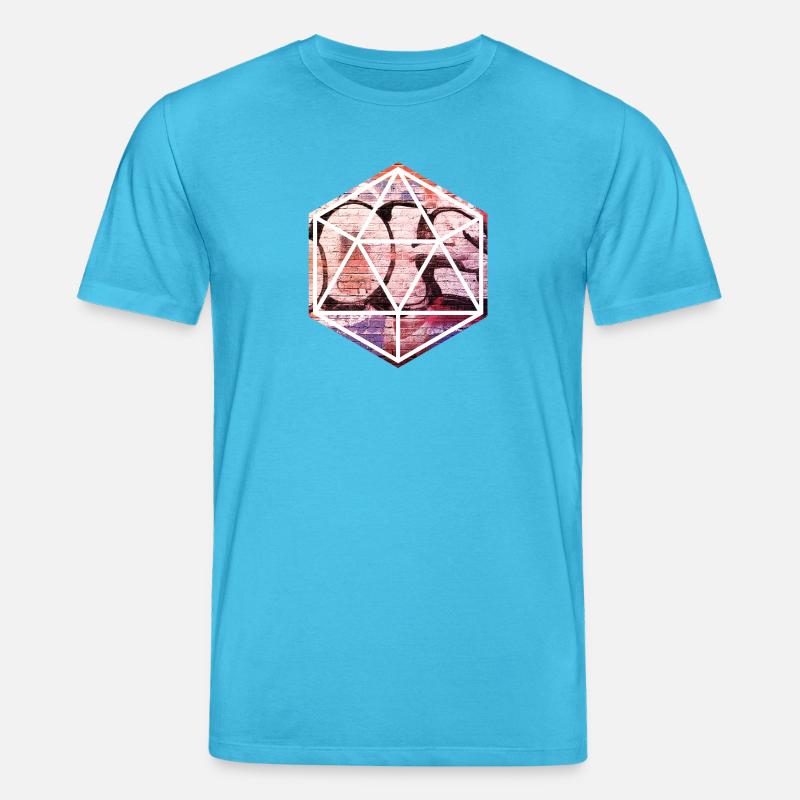 Geometrisches Graffiti-Prisma - Stanley/Stella Unisex Bio-T-Shirt CREATOR  - Aquablau