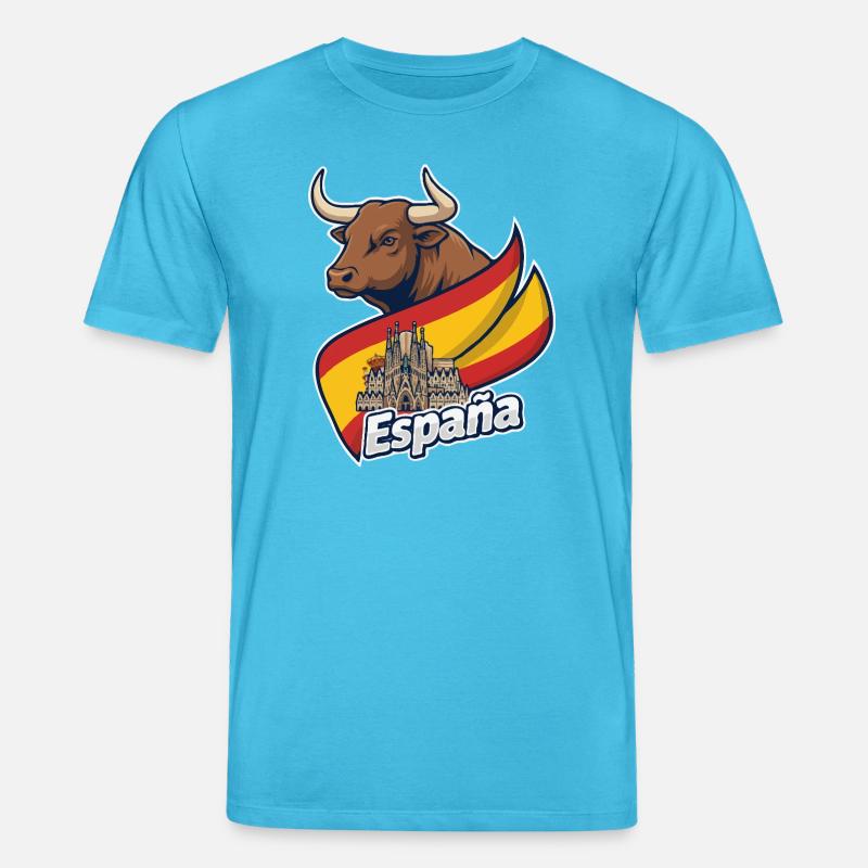 Toro Español con Barcelona - Stanley/Stella Unisex Bio-T-Shirt CREATOR  - Aquablau