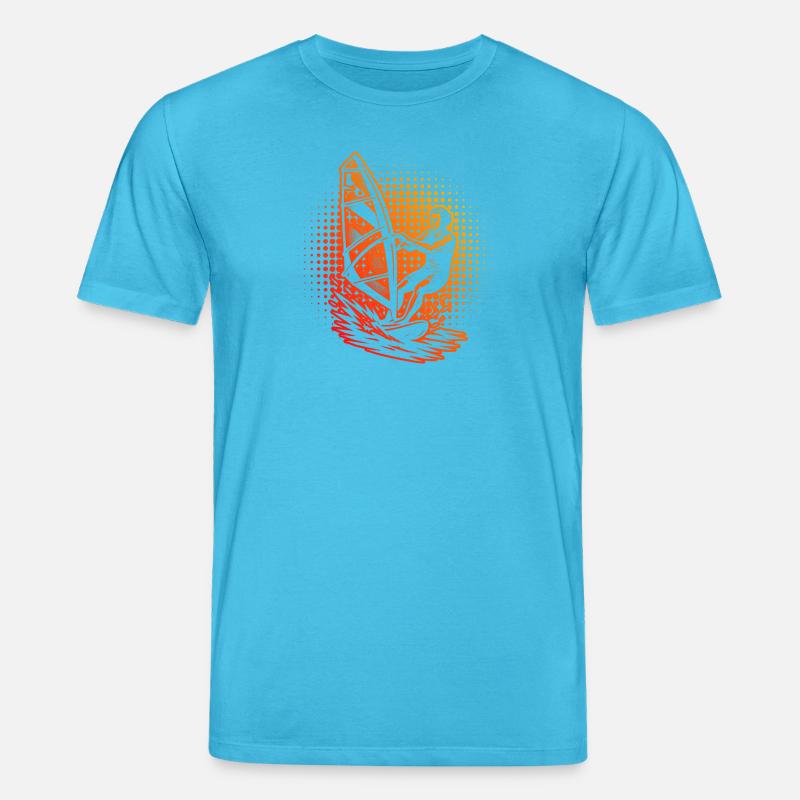 Compact windsurfing design for windsurfing - Stanley/Stella CREATOR Unisex Organic T-Shirt - aqua blue