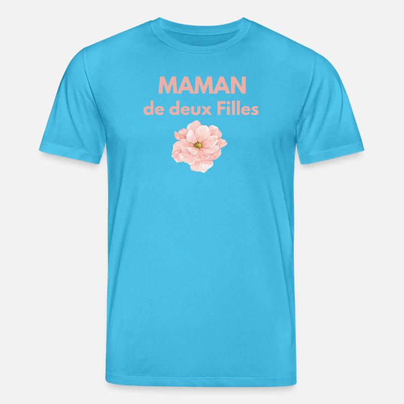 Mutter von zwei Töchtern Pink - Stanley/Stella Unisex Bio-T-Shirt CREATOR  - Aquablau