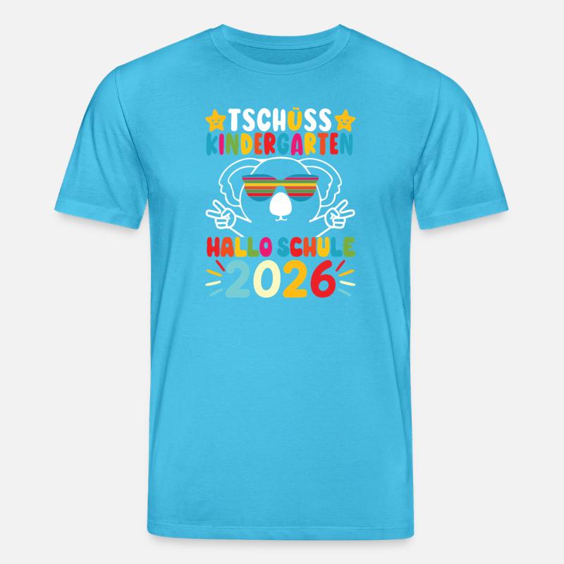 Tschüss Kindergarten Hallo Schule 2026 - Stanley/Stella Unisex Bio-T-Shirt CREATOR  - Aquablau