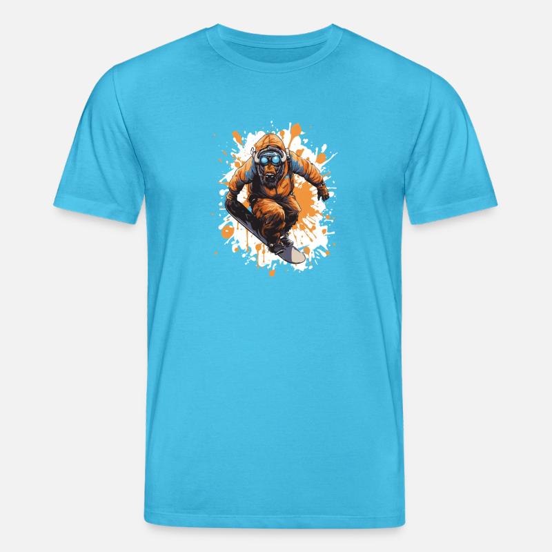 Bison Snowboard - Stanley/Stella Unisex Bio-T-Shirt CREATOR - Aquablau