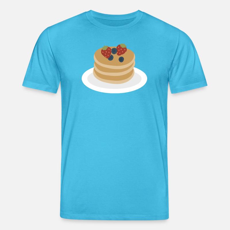 Berry Pancake Stack Artwork - Stanley/Stella CREATOR Unisex Organic T-Shirt - aqua blue