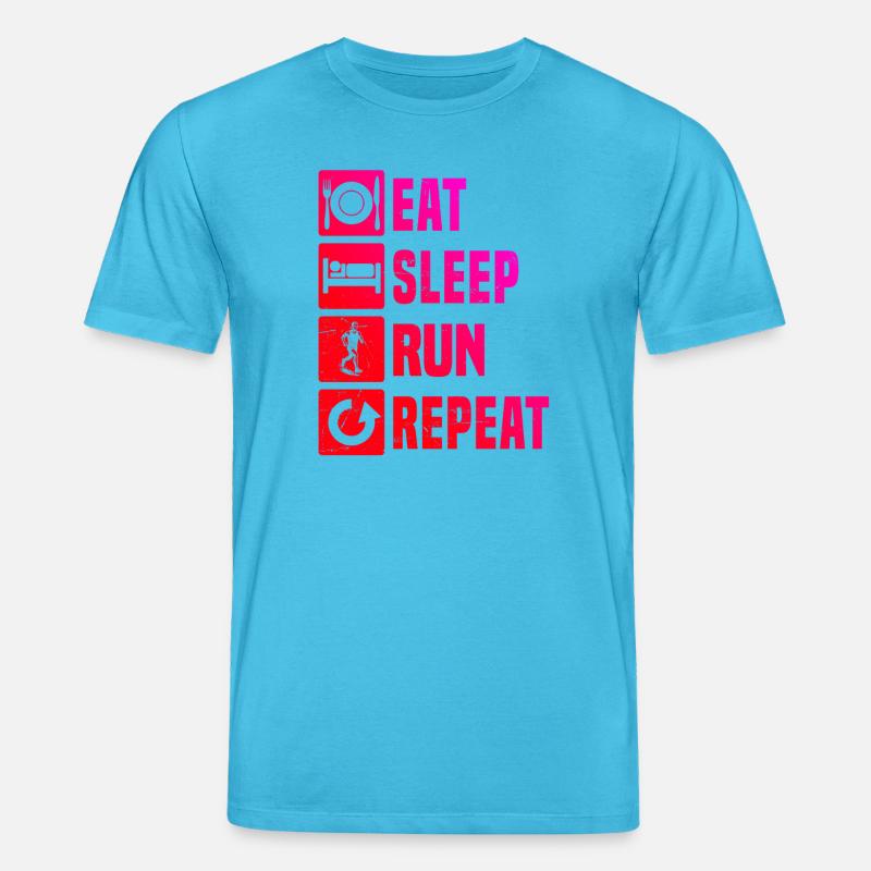 Illustration de course pour la course - T-shirt bio CREATOR Stanley/Stella Unisexe - bleu aqua
