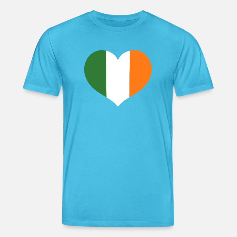 Herz-Emblem der irischen Flagge - Stanley/Stella Unisex Bio-T-Shirt CREATOR  - Aquablau