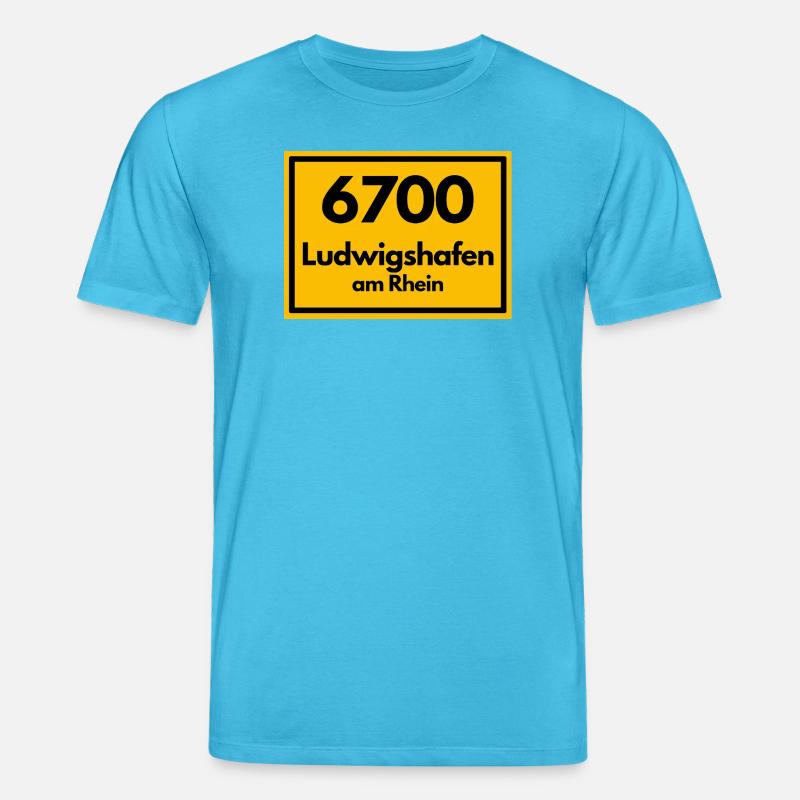 OLD POSTCODE POSTCODE RETRO 6700 LUDWIGSHAFEN - Stanley/Stella CREATOR Unisex Organic T-Shirt - aqua blue