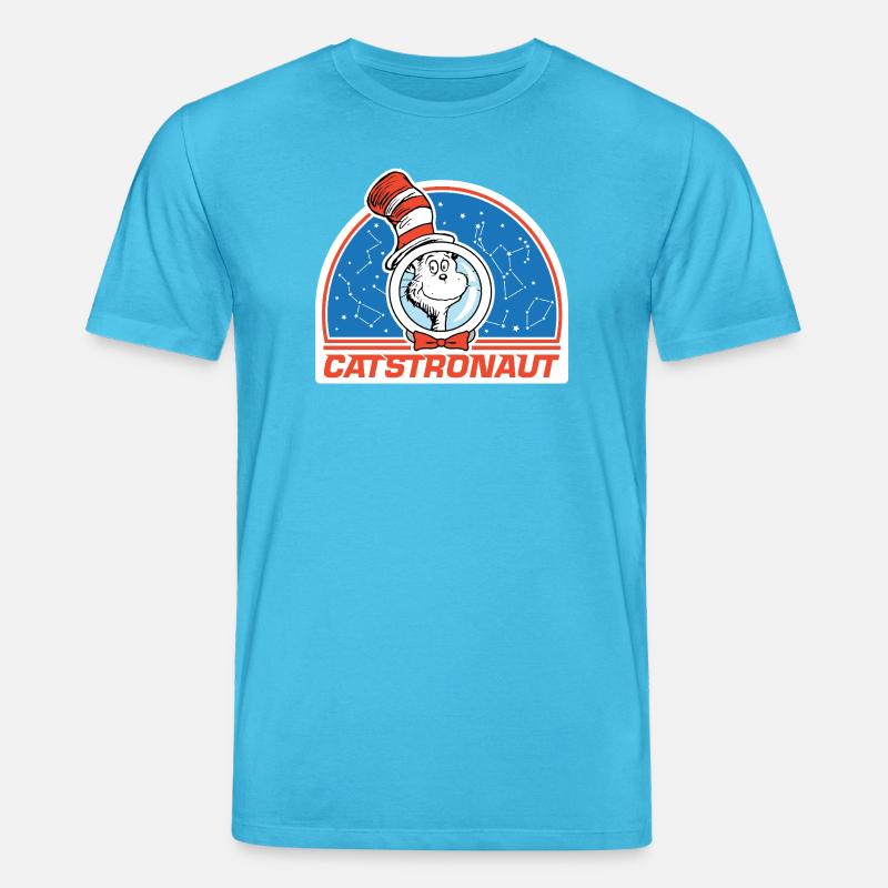 Le Chat Chapeauté Design Catstronaute - T-shirt bio CREATOR Stanley/Stella Unisexe - bleu aqua