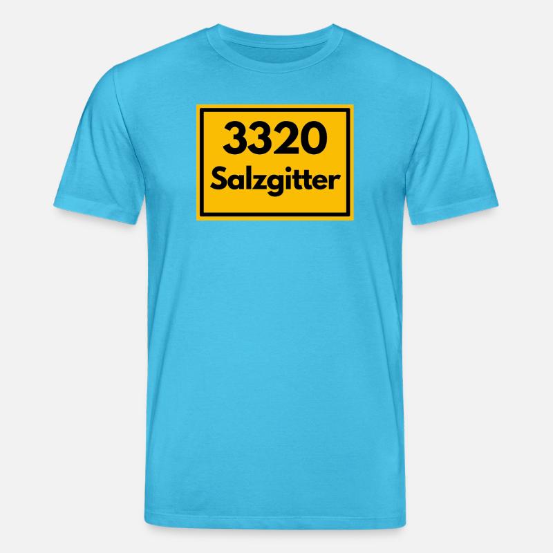 OLD POSTCODE POSTCODE RETRO 3320 SALZGITTER - Stanley/Stella CREATOR Unisex Organic T-Shirt - aqua blue