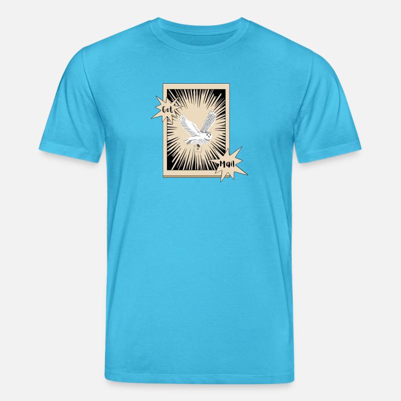 Got Mail Owl Briefeule Schneeeule - Stanley/Stella Unisex Bio-T-Shirt CREATOR  - Aquablau