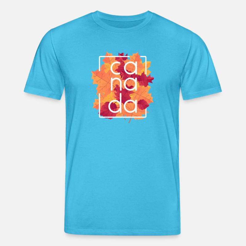 Canada Autumn Maple Leaves Design - Stanley/Stella Unisex Bio-T-Shirt CREATOR  - Aquablau