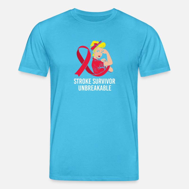 Schlaganfall Hirnschlag - Stanley/Stella Unisex Bio-T-Shirt CREATOR  - Aquablau