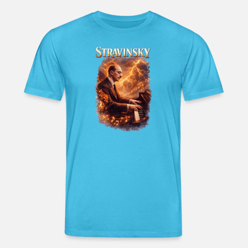 Stravinsky Klavierfeuer - Stanley/Stella Unisex Bio-T-Shirt CREATOR  - Aquablau