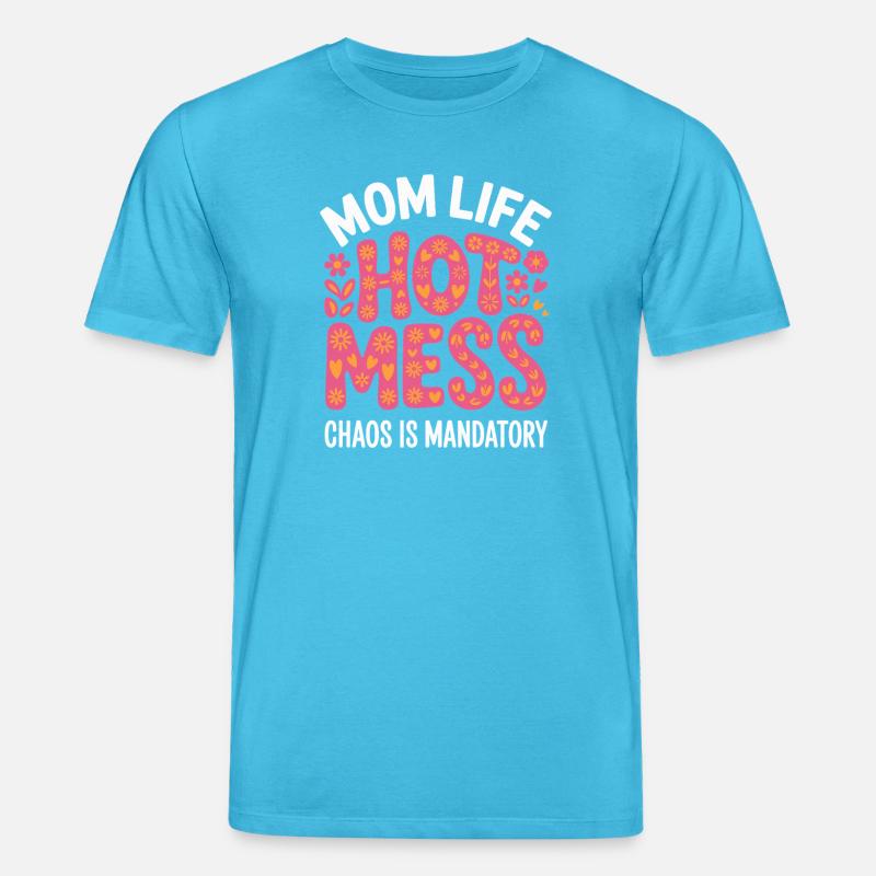 Mutterleben Chaos Pflicht - Stanley/Stella Unisex Bio-T-Shirt CREATOR - Aquablau