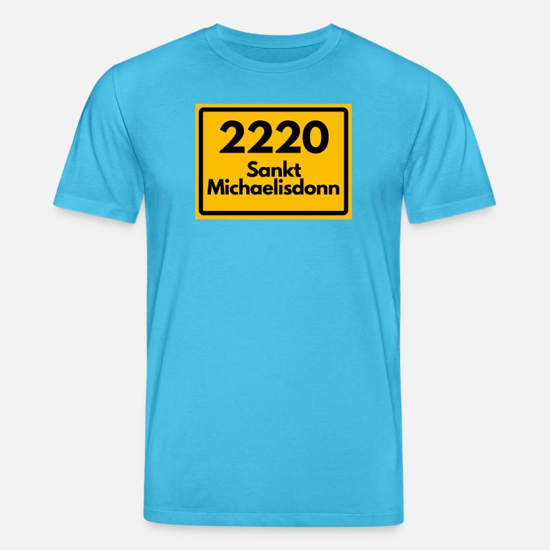 OLD POSTCODE POSTCODE 2220 SANKT MICHAELISDONN - Stanley/Stella CREATOR Unisex Organic T-Shirt - aqua blue