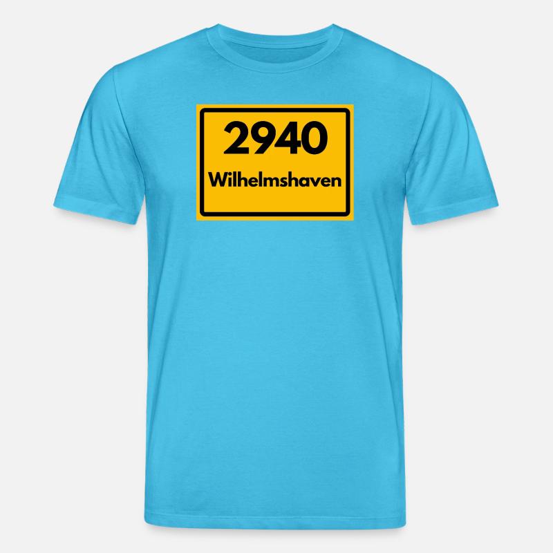 OLD POSTCODE POSTCODE RETRO 2940 WILHELMSHAVEN - Stanley/Stella CREATOR Unisex Organic T-Shirt - aqua blue